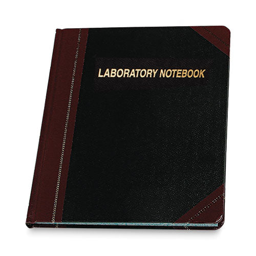 Laboratory Notebook, Data/lab-record Format, Black/red Cover, 10.38 X 8.13, 150 Sheets