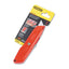 Interlock Safety Utility Knife With Self-retracting Round Point Blade, 5.63" Metal Handle, Red Orange