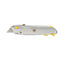 Quick-change Utility Knife With Retractable Blade And Twine Cutter, 6" Metal Handle, Gray, 6/box