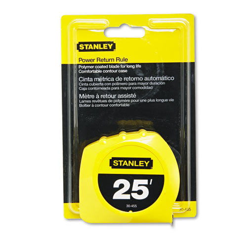 Power Return Tape Measure W/belt Clip, 0. 12ft, Yellow