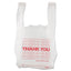 Thank You High-density Shopping Bags, 8" X 16", White, 2,000/carton