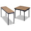 Special Size Folding Table, Rectangular, 60w X 18d X 30h, Walnut/black