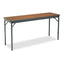 Special Size Folding Table, Rectangular, 60w X 24d X 30h, Walnut/black