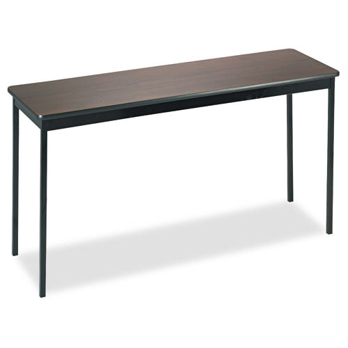 Utility Table, Rectangular, 60w X 18d X 30h, Walnut/black