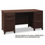 Enterprise Collection Double Pedestal Desk, 60" X 28.63" X 29.75", Harvest Cherry, (box 2 Of 2)
