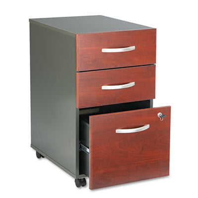 Series C Mobile Pedestal File, Left/right, 3-drawers: Box/box/file, Legal/letter/a4/a5, Cherry/gray, 15.75" X 20.25" X 27.88"
