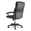 Hvl151 Executive High-back Leather Chair, Supports Up To 250 Lb, 17.75" To 21.5" Seat Height, Black
