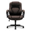 Hvl402 Series Executive High-back Chair, Supports Up To 250 Lb, 17" To 21" Seat Height, Brown Seat/back, Black Base