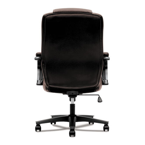 Hvl402 Series Executive High-back Chair, Supports Up To 250 Lb, 17" To 21" Seat Height, Brown Seat/back, Black Base
