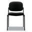 Vl606 Stacking Guest Chair Without Arms, Fabric Upholstery, 21.25" X 21" X 32.75", Black Seat, Black Back, Black Base