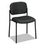 Vl606 Stacking Guest Chair Without Arms, Fabric Upholstery, 21.25" X 21" X 32.75", Charcoal Seat, Charcoal Back, Black Base