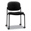 Vl606 Stacking Guest Chair Without Arms, Fabric Upholstery, 21.25" X 21" X 32.75", Charcoal Seat, Charcoal Back, Black Base
