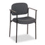 Vl616 Stacking Guest Chair With Arms, Fabric Upholstery, 23.25" X 21" X 32.75", Charcoal Seat, Charcoal Back, Black Base