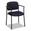 Vl616 Stacking Guest Chair With Arms, Fabric Upholstery, 23.25" X 21" X 32.75", Navy Seat, Navy Back, Black Base