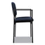 Vl616 Stacking Guest Chair With Arms, Fabric Upholstery, 23.25" X 21" X 32.75", Navy Seat, Navy Back, Black Base