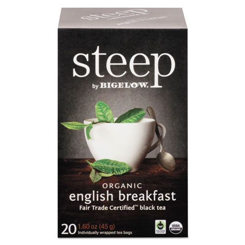 Steep Tea, English Breakfast, 1.6 Oz Tea Bag, 20/box