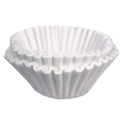Commercial Coffee Filters, 12 Cup Size, Flat Bottom, 500/bag, 2 Bags/carton