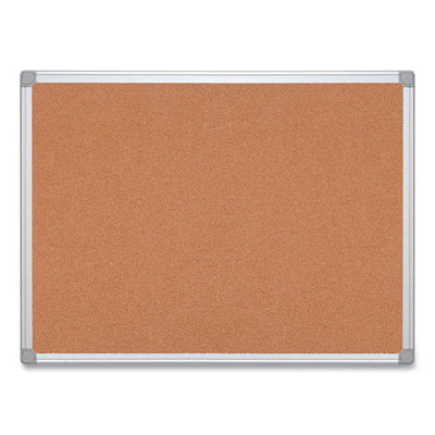 Earth Cork Board, 36 X 24, Natural Surface, Silver Aluminum Frame
