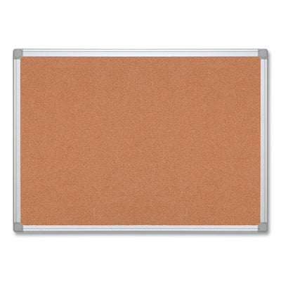 Earth Cork Board, 48 X 36, Natural Surface, Silver Aluminum Frame