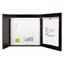 Conference Cabinet, Porcelain Magnetic Dry Erase Board, 48 X 48, White Surface, Ebony Wood Frame