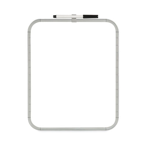 Magnetic Dry Erase Board, 11 X 14, White Surface, White Plastic Frame