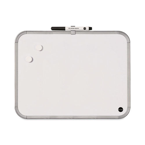 Magnetic Dry Erase Board, 11 X 14, White Surface, White Plastic Frame