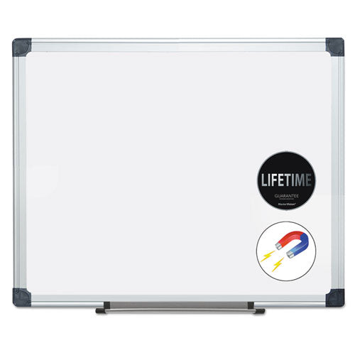 Porcelain Value Dry Erase Board, 36 X 48, White Surface, Silver Aluminum Frame