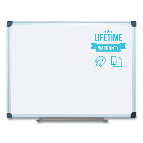 Porcelain Value Dry Erase Board, 36 X 48, White Surface, Silver Aluminum Frame