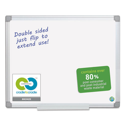 Earth Silver Easy-clean Dry Erase Board, 48 X 36, White Surface, Silver Aluminum Frame