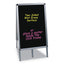 Magnetic Wet Erase Board, 25 X 35, 45" Tall, Black Surface, Black Wood Frame