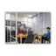 Protector Series Mobile Glass Panel Divider, 49 X 22 X 69, Clear/aluminum