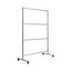 Protector Series Mobile Glass Panel Divider, 49 X 22 X 69, Clear/aluminum