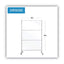 Protector Series Mobile Glass Panel Divider, 49 X 22 X 69, Clear/aluminum