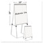 Silver Easy Clean Dry Erase Quad-pod Presentation Easel, 45" To 79" High, Silver