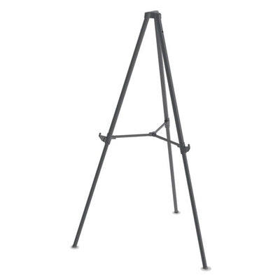 Quantum Heavy Duty Display Easel, 35.62" To 61.22" High, Plastic, Black