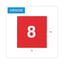 Interchangeable Magnetic Board Accessories, Calendar Dates, Red/white, 1" X 1", 31 Pieces