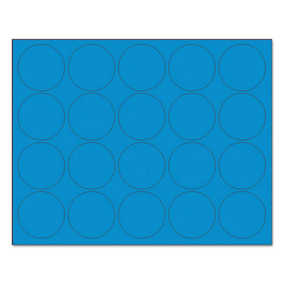 Interchangeable Magnetic Board Accessories, Circles, 0.75" Diameter, Blue, 20/pack