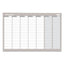 Magnetic Dry Erase Calendar Board, Four Month, 36 X 24, White Surface, Silver Aluminum Frame