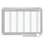 Magnetic Dry Erase Calendar Board, 12 Month, 36 X 24, White Surface, Silver Aluminum Frame