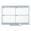 Magnetic Dry Erase Calendar Board, Four Month, 48 X 36, White Surface, Silver Aluminum Frame