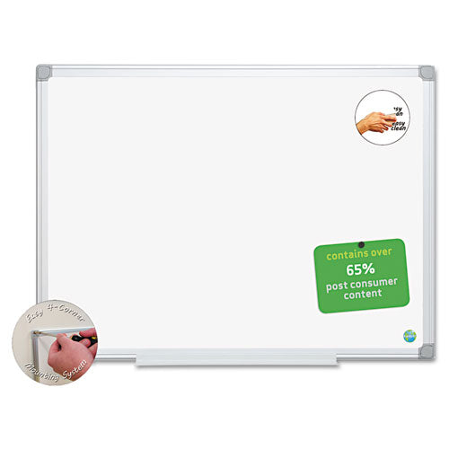 Earth Silver Easy-clean Dry Erase Board, Reversible, 24 X 18, White Surface, Silver Aluminum Frame