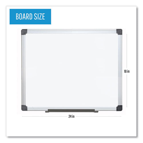 Value Lacquered Steel Magnetic Dry Erase Board, 18 X 24, White Surface, Silver Aluminum Frame