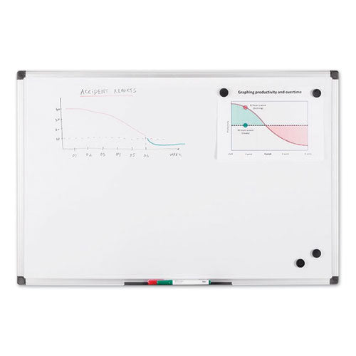 Value Lacquered Steel Magnetic Dry Erase Board, 18 X 24, White Surface, Silver Aluminum Frame