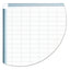 Gridded Magnetic Steel Dry Erase Planning Board, 1 X 2 Grid, 48 X 36, White Surface, Silver Aluminum Frame