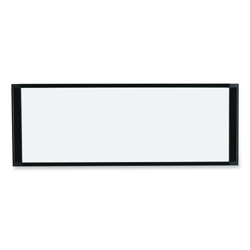 Cubicle Workstation Dry Erase Board, 36 X 18, White Surface, Black Aluminum Frame