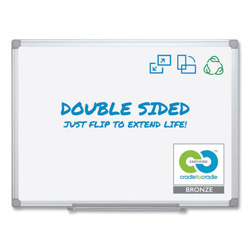 Earth Silver Easy Clean Dry Erase Boards, 96 X 48, White Surface, Silver Aluminum Frame