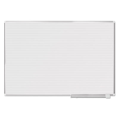 Ruled Magnetic Steel Dry Erase Planning Board, 72 X 48, White Surface, Silver Aluminum Frame