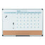 3-in-1 Calendar Planner, 36 X 24, White Surface, Silver Aluminum Frame