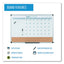 3-in-1 Calendar Planner, 36 X 24, White Surface, Silver Aluminum Frame
