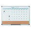 3-in-1 Calendar Planner, 36 X 24, White Surface, Silver Aluminum Frame